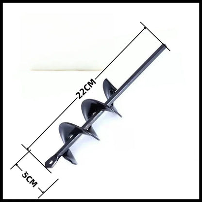 Steel Spiral Auger Drill Bit – High-Carbon Hole Digger for Planting & Soil Loosening