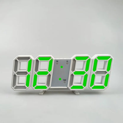 3D LED Digital Alarm Clock – Wall & Desk Clock with Temperature Display for Home & Office