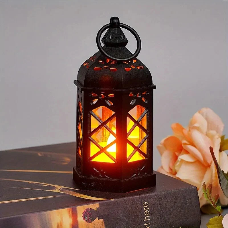 Retro Hexagonal Wind LED Lamp – Creative Portable Candle‑Style Mini Lamp