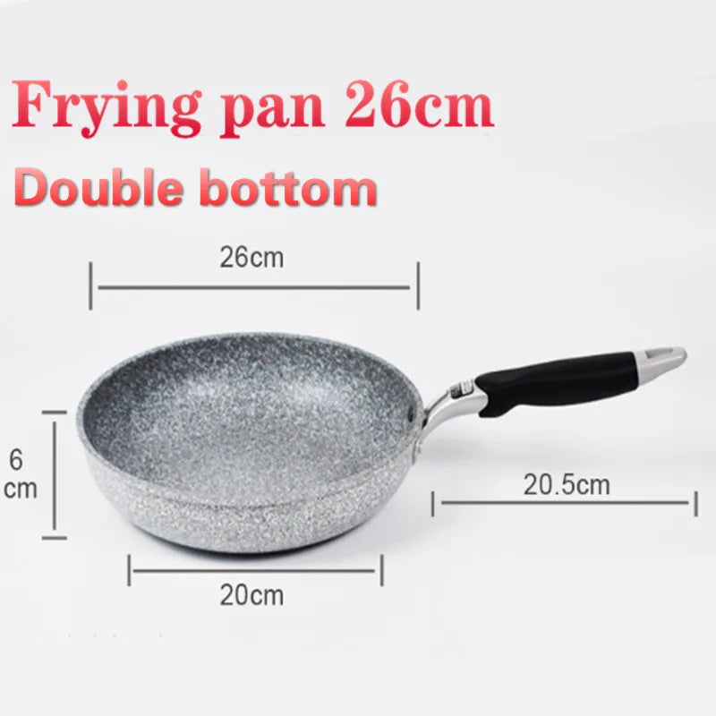 Non-Stick Stone Frying Wok Pan – Ceramic Skillet for Induction & Gas Stove, 20–28CM Sizes