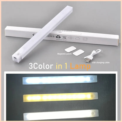 LED Bar Light Motion Sensor Night light Wireless Under Cabinet Lights For Kitchen Closet Cabinet Wardrobe Lighting Cabinet Light