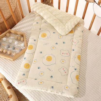 Double-Sided Baby Crib Mattress Pad – Thick Cotton Toddler Bed Cushion for Cradle & Stroller