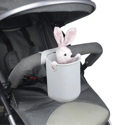 Soft Silicone Baby Stroller Cup Holder – Universal Flexible Pram Bottle & Phone Holder