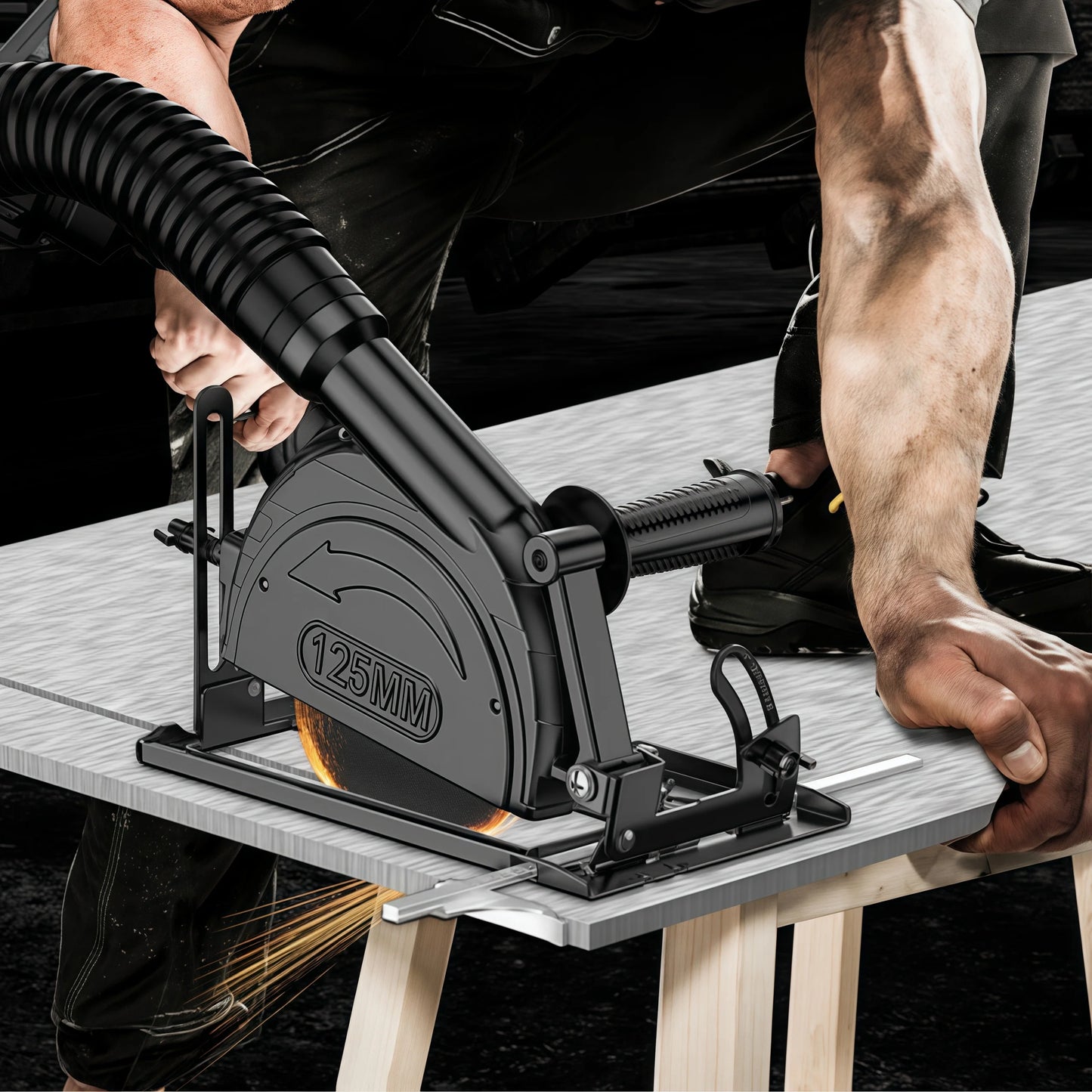 Angle Grinder Holder 45° Adjustable Angle Grinder Accessories, Safely Cutting and Grooving Multifunctional Non SKID Convenient