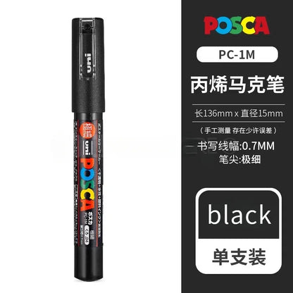 Uni Posca Full Marker Set – Multi-Colours Acrylic Permanent Graffiti Painting Pens