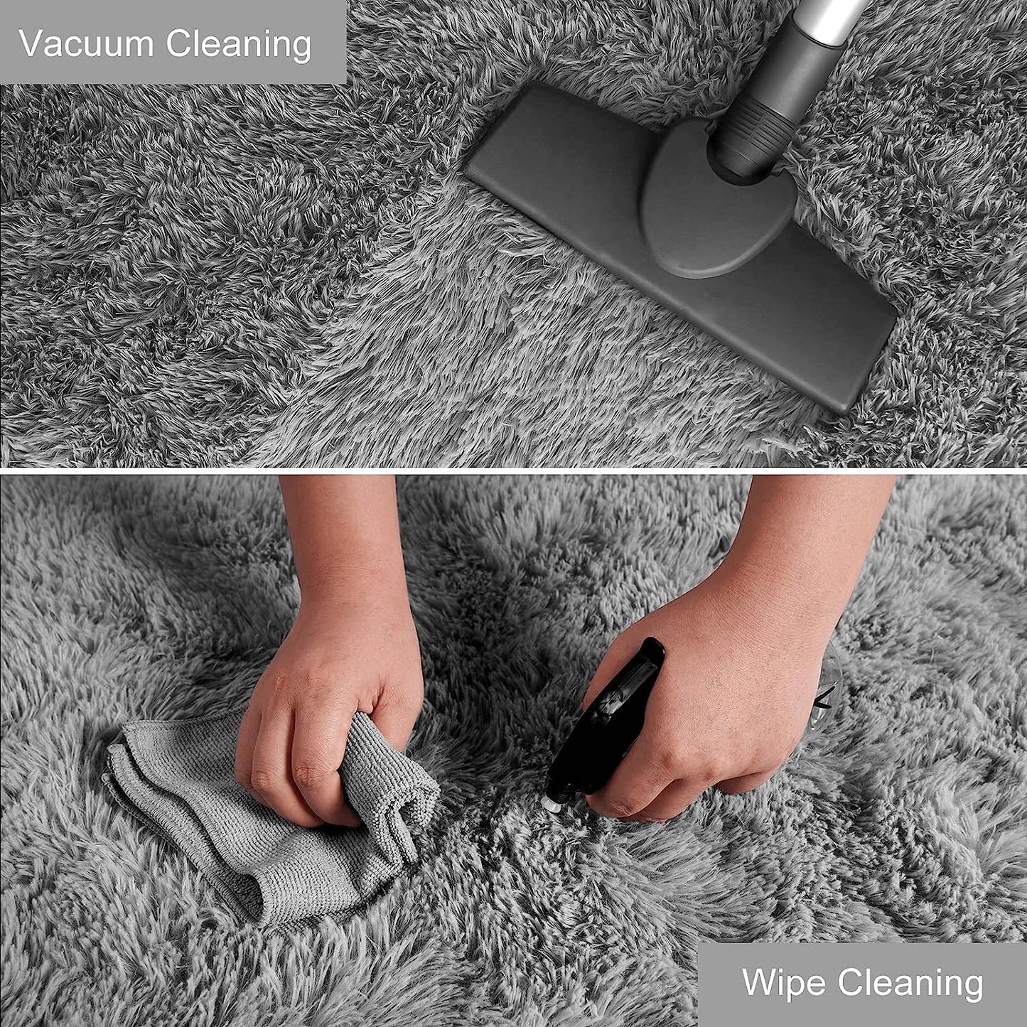 Soft Fluffy Area Rugs – Non-Slip Tie-Dyed Plush Shaggy Carpet for Bedroom & Living Room