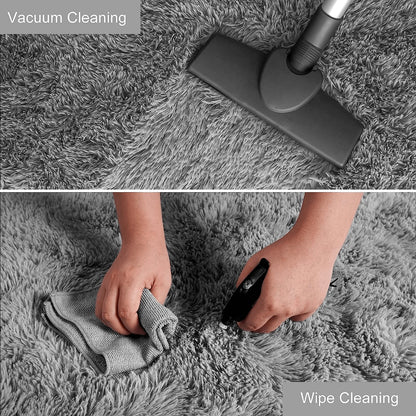 Soft Fluffy Area Rugs – Non-Slip Tie-Dyed Plush Shaggy Carpet for Bedroom & Living Room