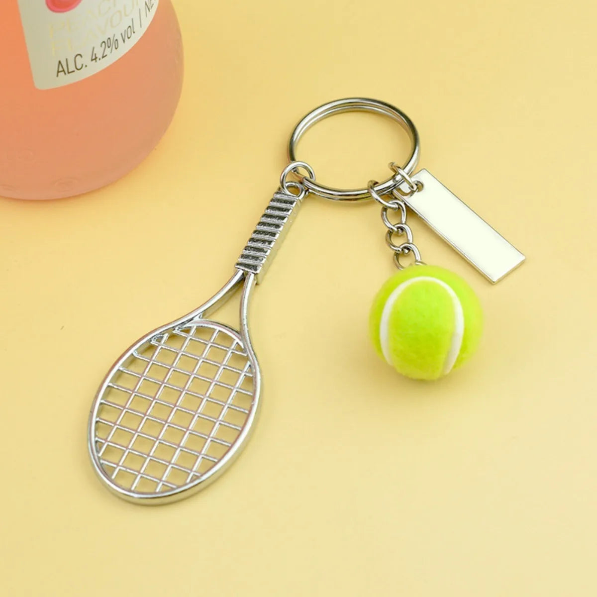 European Football Resin Keychain – Sports Fan Souvenir Pendant for Soccer & Tennis