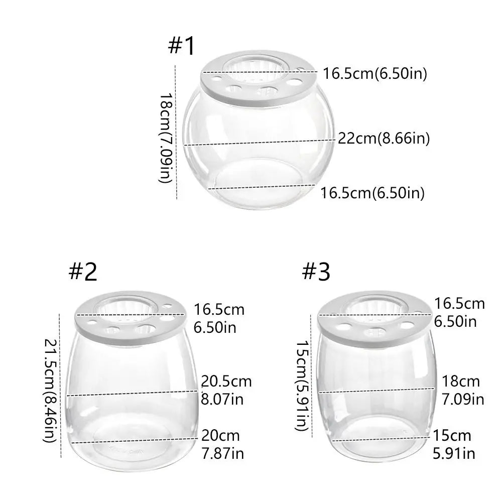 Tortoise Enclosure Transparent Plastic Fish Tank – Small Shatterproof Turtle Terrarium with Lid