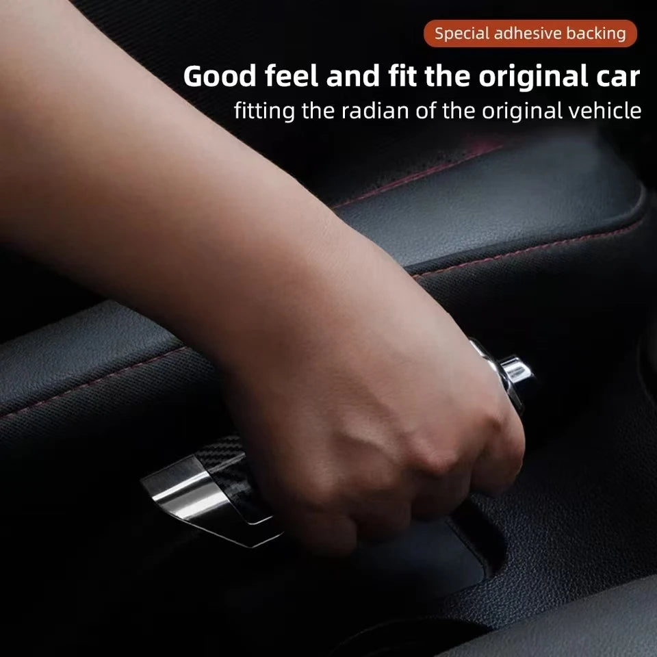 Universal Car Handbrake Grips Hand Brake Cover Protection Cover Carbon Fiber Parking Brake Decoration Shelnterior Accessories