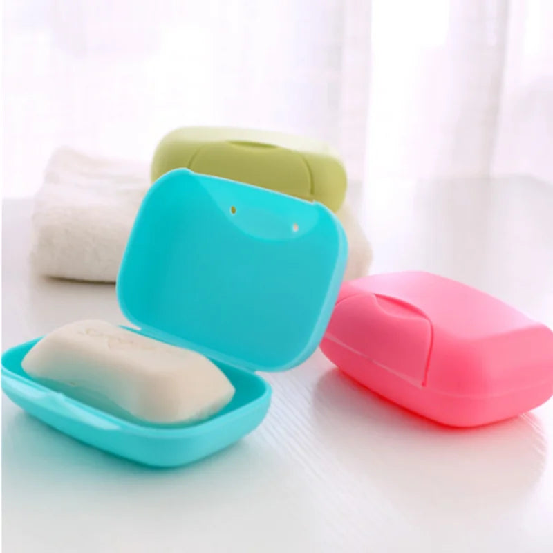 Portable Travel Soap Box Container with Cover – Plastic Soap Holder for Bathroom & Travel, Multiple Sizes
