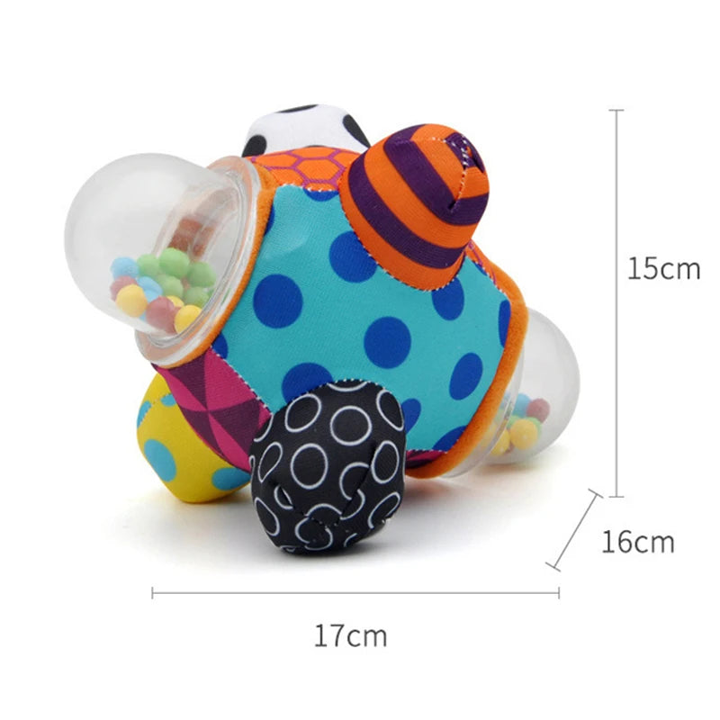Montessori Baby Toys 0–12 Months – Silicone Sensory Rattle & Teething Toys for Infant Grasping and Development