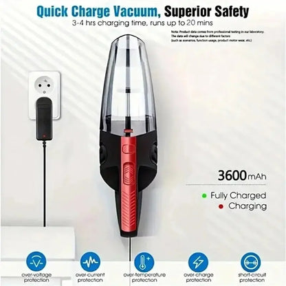 Portable Wireless Handheld Car Vacuum Cleaner – Powerful Rechargeable Suction for Car & Home