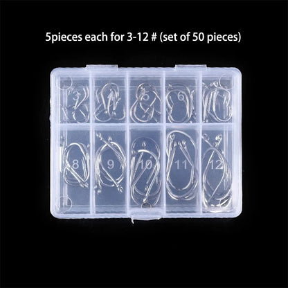 1000Pcs High Carbon Steel Barbed Fishing Hooks – Sharp & Durable Hook Set for Rock Fishing & Tackle Gear
