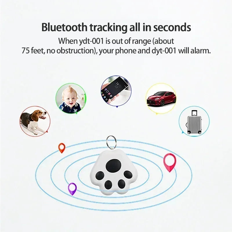 Bluetooth 5.0 Smart Anti-Loss Tracker – Pet, Child & Key GPS Locator with Two-Way Alarm