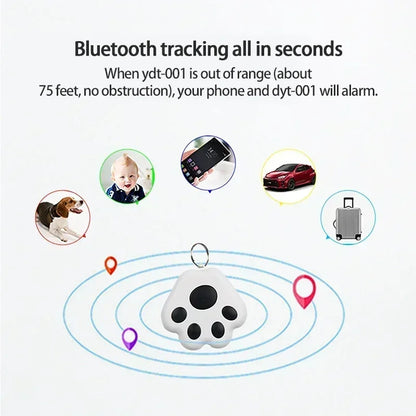 Bluetooth 5.0 Smart Anti-Loss Tracker – Pet, Child & Key GPS Locator with Two-Way Alarm