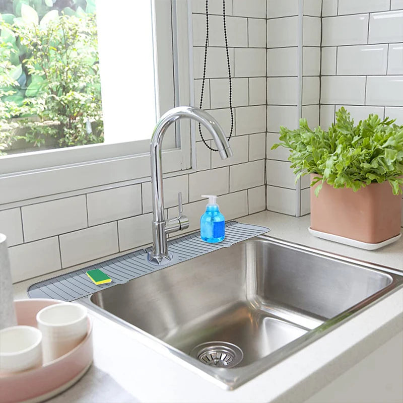Silicone Faucet Drain Pad – Anti-Splash Non-Slip Kitchen & Bathroom Faucet Mat