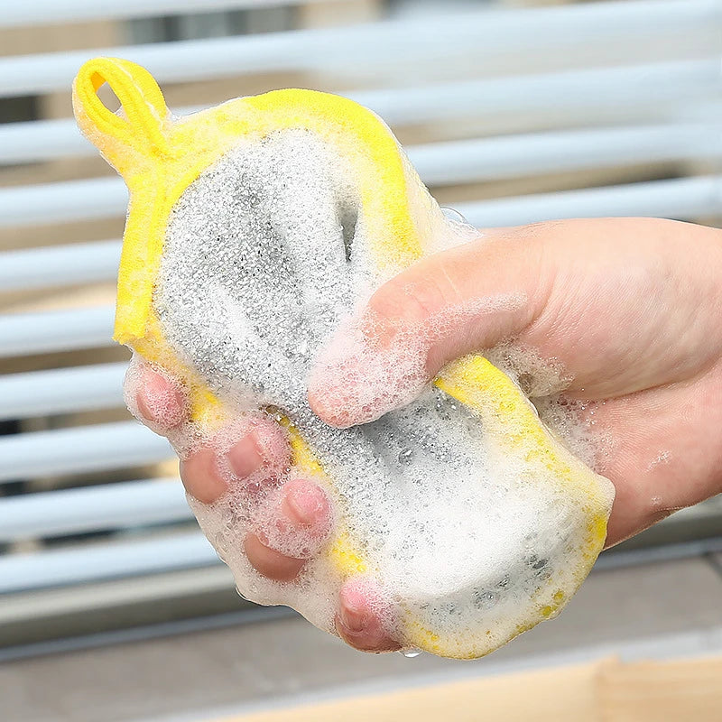 Double-Sided Dishwashing Sponge – Reusable Kitchen Scrubber for Pots, Pans & Plates (10/20/50PCS)