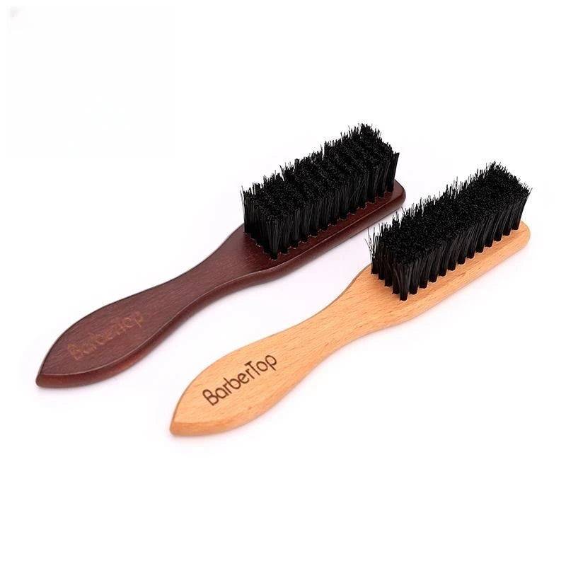 Barbertop Beard Brush – Wooden Handle Neck Duster for Broken Hair Removal & Beard Grooming