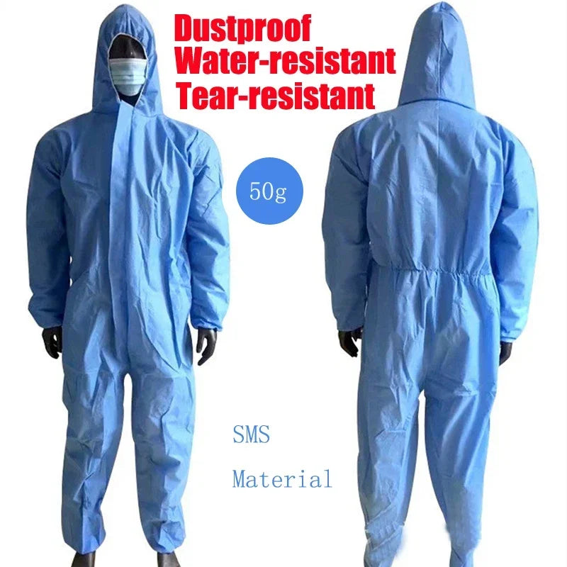 Disposable Breathable Dustproof Work Safety Coverall – Waterproof & Oil-Resistant Protective Suit
