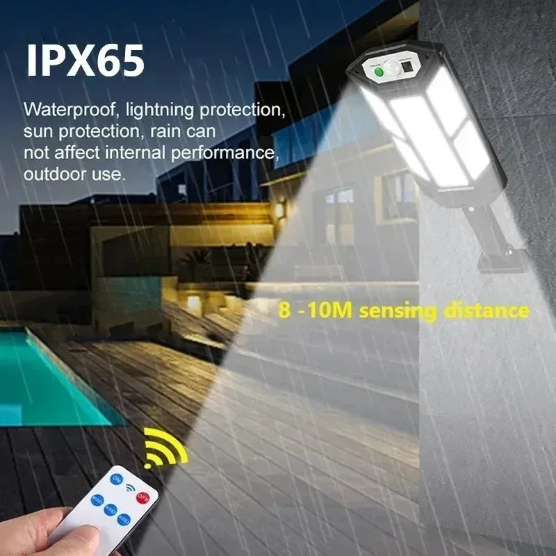 15000LM Solar Light with Motion Sensor – IP65 Waterproof Outdoor Solar Lamp for Garden, Street & Wall Lighting
