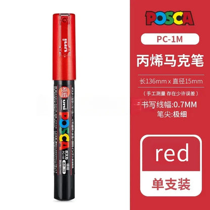 Uni Posca Full Marker Set – Multi-Colours Acrylic Permanent Graffiti Painting Pens