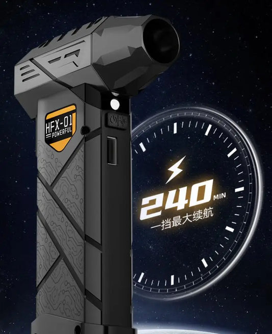 Turbo Air Blower 99WRPM Compressed Air Duster 100-gear speed regulation Blow and Suction Powerful Violent Fan With LED Lighting