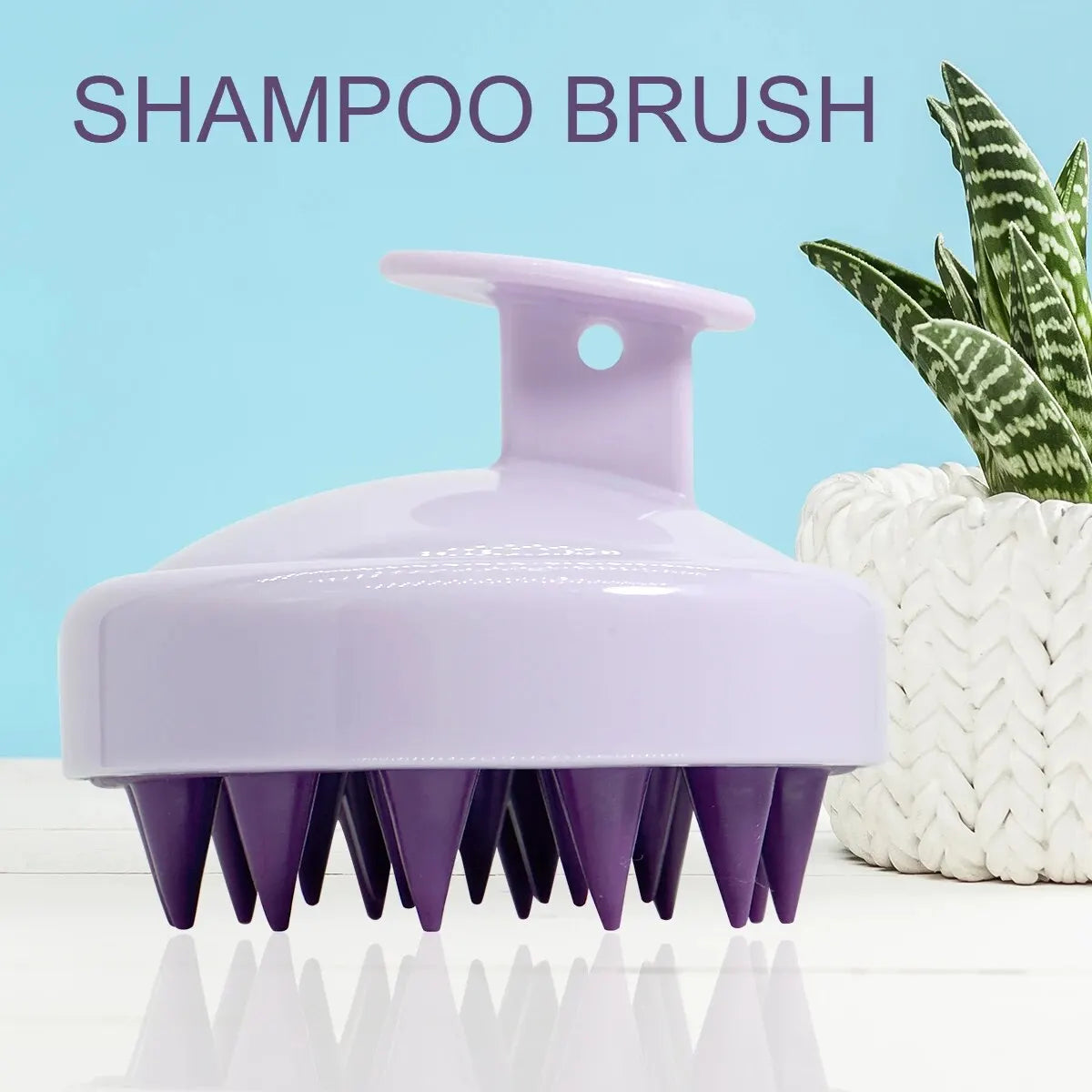 1PC Silicone Scalp Massager Hair Washing Brush, Wet & Dry Soft Silicone Comb Teeth For Scalp Care,Hair Cleansing Bath Brush