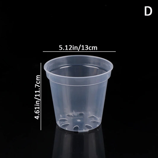 Transparent Orchid Pot – Plastic Flower Pot for Phalaenopsis, Cyclamen & Indoor Plants