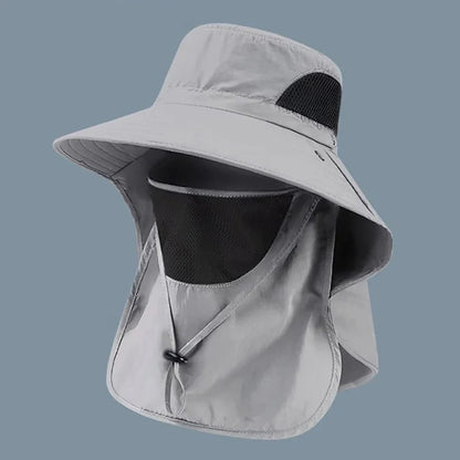 UV Protection Summer Sun Hat – Outdoor Fishing & Hiking Cap with Neck Flap for Men & Women