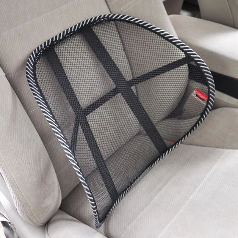 Mesh Lumbar Back Support Cushion – Massage Chair Pad for Car, Office, and Home Seating Comfort