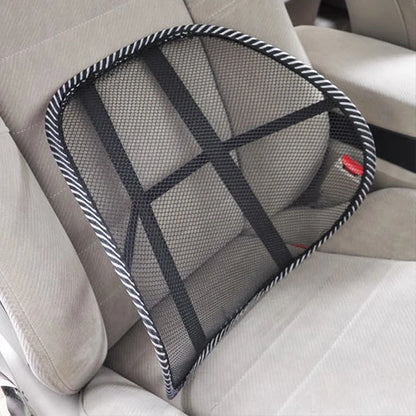 Mesh Lumbar Back Support Cushion – Massage Chair Pad for Car, Office, and Home Seating Comfort