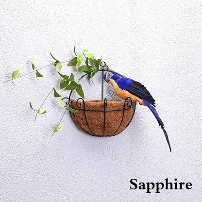 Handmade Simulation Parrot 25/35cm Creative Feather Lawn Figurine Ornament Animal Bird Garden Bird Prop Decoration Miniature