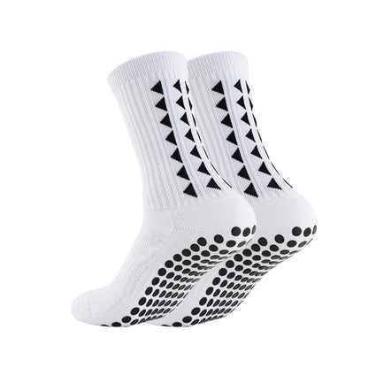 6 Pairs Football Grip Socks – Towel Bottom Sports Socks for Soccer, Rugby, Running & Cycling