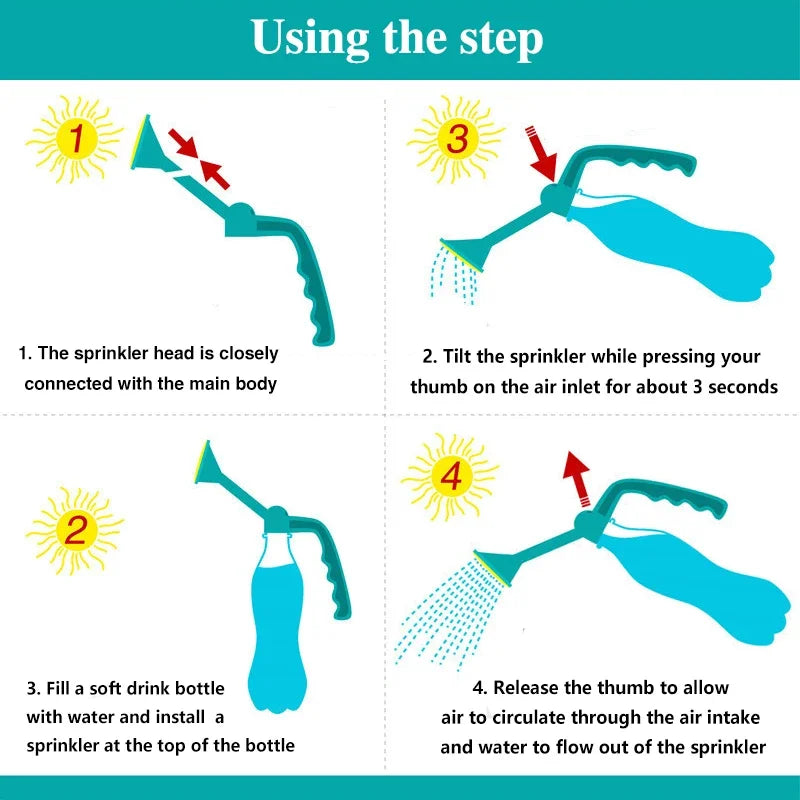 Dual-Purpose Water Spray Bottle Cap – Handheld Plant Watering Tool for Seedlings & Potted Plants