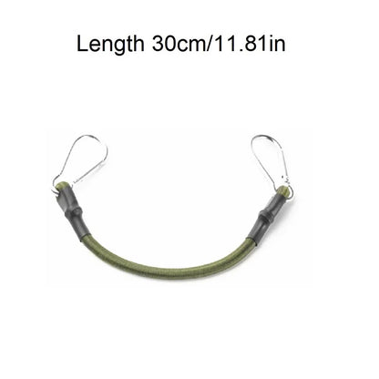 Adjustable Heavy-Duty Bungee Cord with Carabiner – 30–120cm Elastic Tie Strap for Luggage, Kayak, and Camping