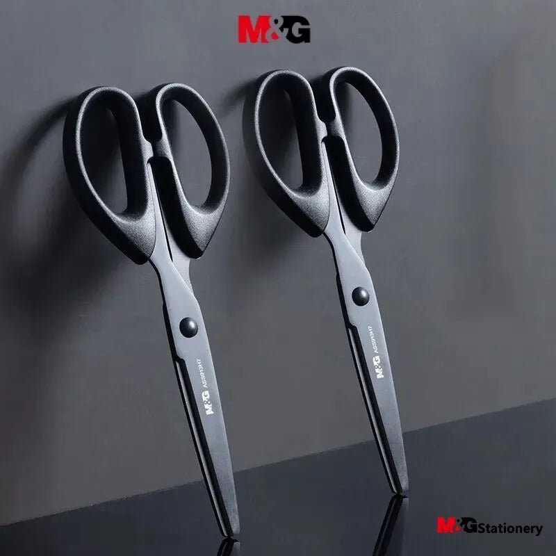M&G 160mm Stainless Steel Scissors – Durable Household Scissors with Wear-Resistant Black Blade for Office & Everyday Use