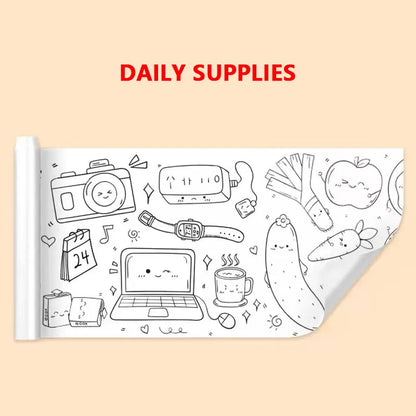 Children’s Drawing Roll – DIY Sticky Color Filling Paper for Kids’ Early Educational Painting & Drawing