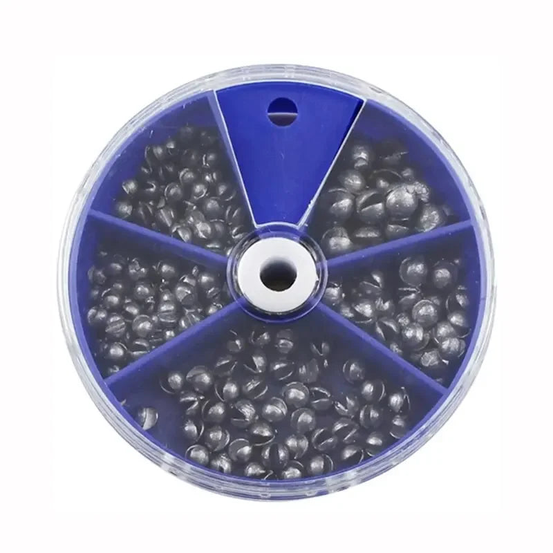 Lead Fishing Sinkers Set with Storage Box – 5 Weights for Deep Casting & Precision Drops (205Pcs)