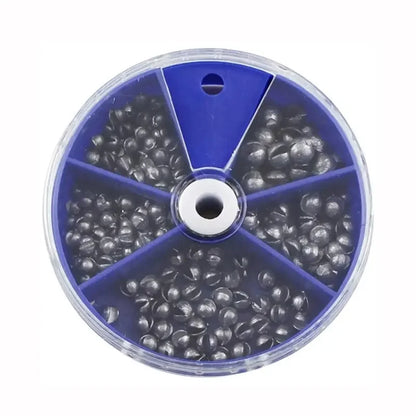 Lead Fishing Sinkers Set with Storage Box – 5 Weights for Deep Casting & Precision Drops (205Pcs)