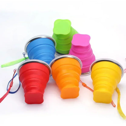 Folding Silicone Travel Cup – 200ml BPA-Free Collapsible Water Cup for Outdoor Coffee, Camping, and Kitchen Use