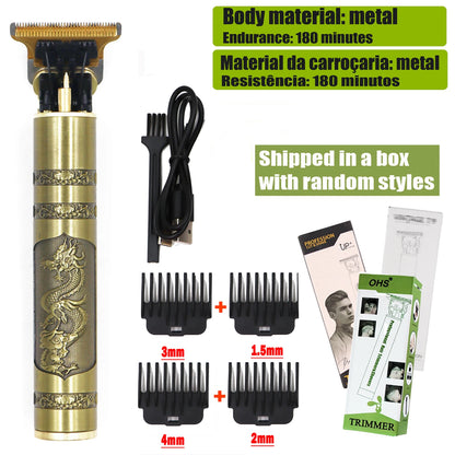 Hot Sale Vintage T9 Electric Cordless Hair Cutting Machine Professional Hair Barber Trimmer For Men Clipper Shaver Beard Lighter