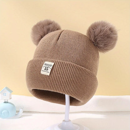 Baby Girls Winter Warm Thickened Sweater – Puff Sleeve Embroidered Top (1-6 Years)