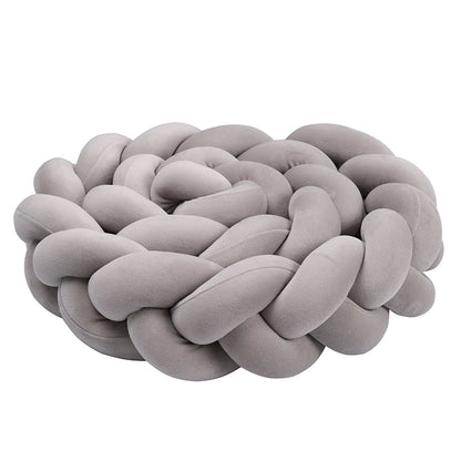 1–4M Braided Crib Bumper – Soft Baby Bed Protector Pillow for Infant Cradle & Nursery Decor