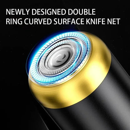 Mini USB Face Shaver for Men – Portable Waterproof Razor with Stainless Steel Blade for Travel & Car Use