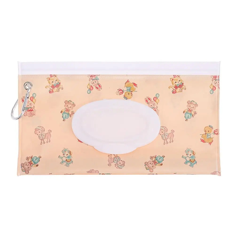 EVA Wet Wipes Bag – Portable Baby Wipes Pouch with Flip Cover & Snap-Strap Holder Case
