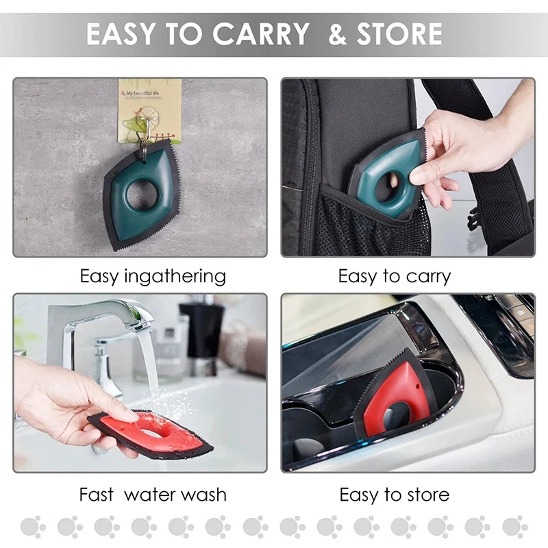 4 Modes Pet Hair Remover Comb Brush – Reusable Dog & Cat Hair Cleaning Tool for Carpets, Sofas & Car Seats