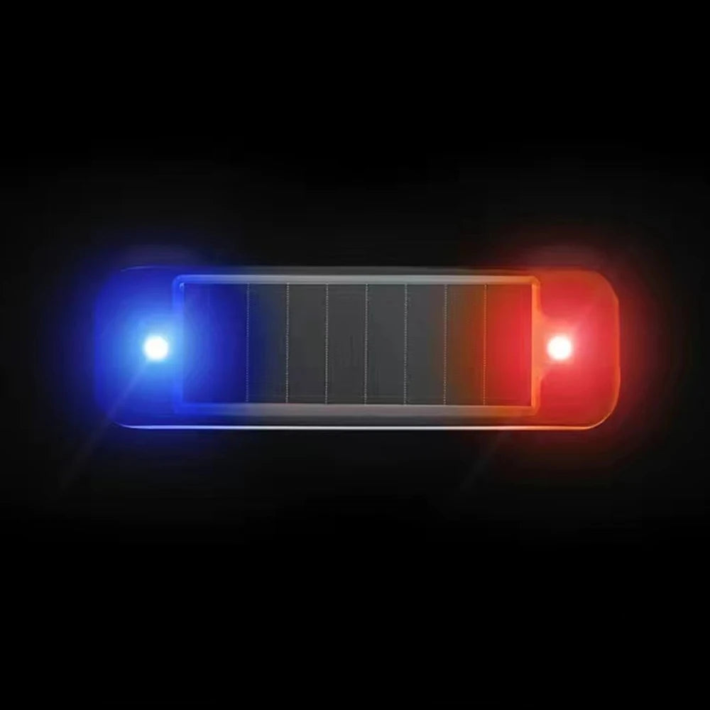 Mini LED Solar Power Car Warning Light – Wireless Anti-Theft Flashing Dummy Alarm Lamp for Night Security
