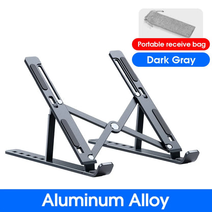 Macbook Laptop Stand Folding Adjustable Aluminum Computer Pc Tablet Stand Notebook Tablelaptop Holder Heat Dissipation