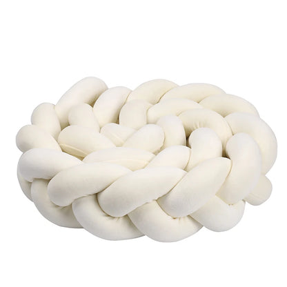 1–4M Braided Crib Bumper – Soft Baby Bed Protector Pillow for Infant Cradle & Nursery Decor